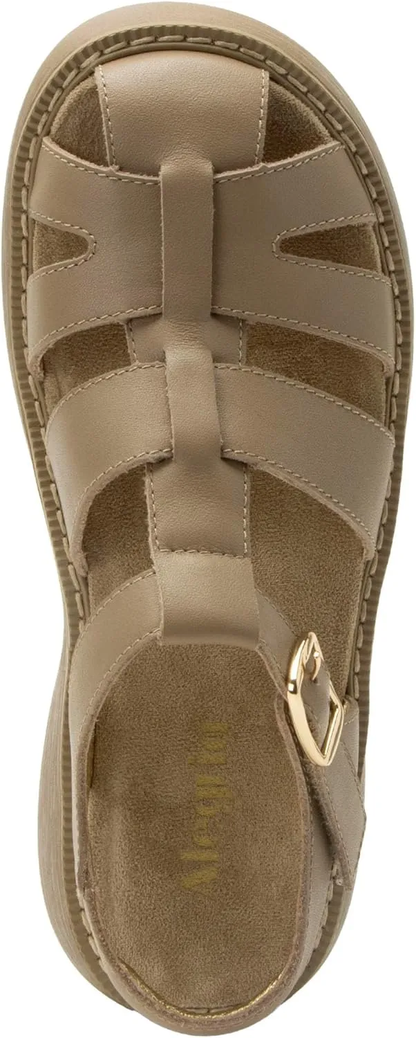 Alegria Women Ingrid Leather Platform Fisherman Sandal