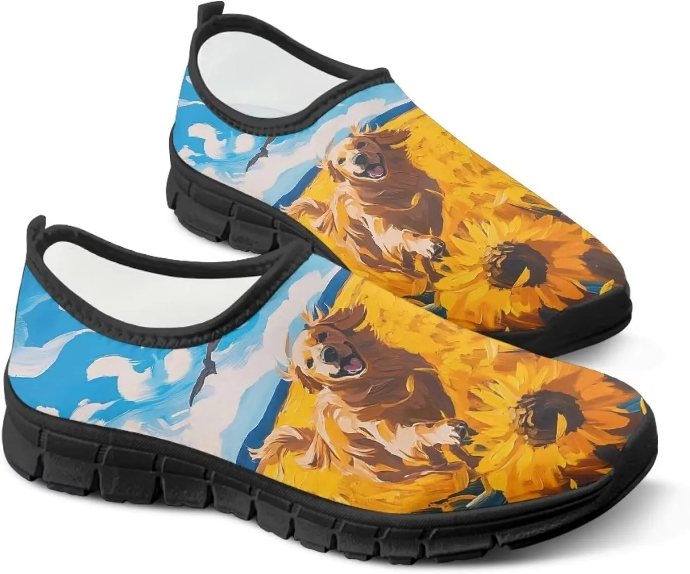 Animals Sneaker for Women Casual Low Top Lightweight Loafer Slip On Breathable Walking Sneaker for Women US 5.5-11.5