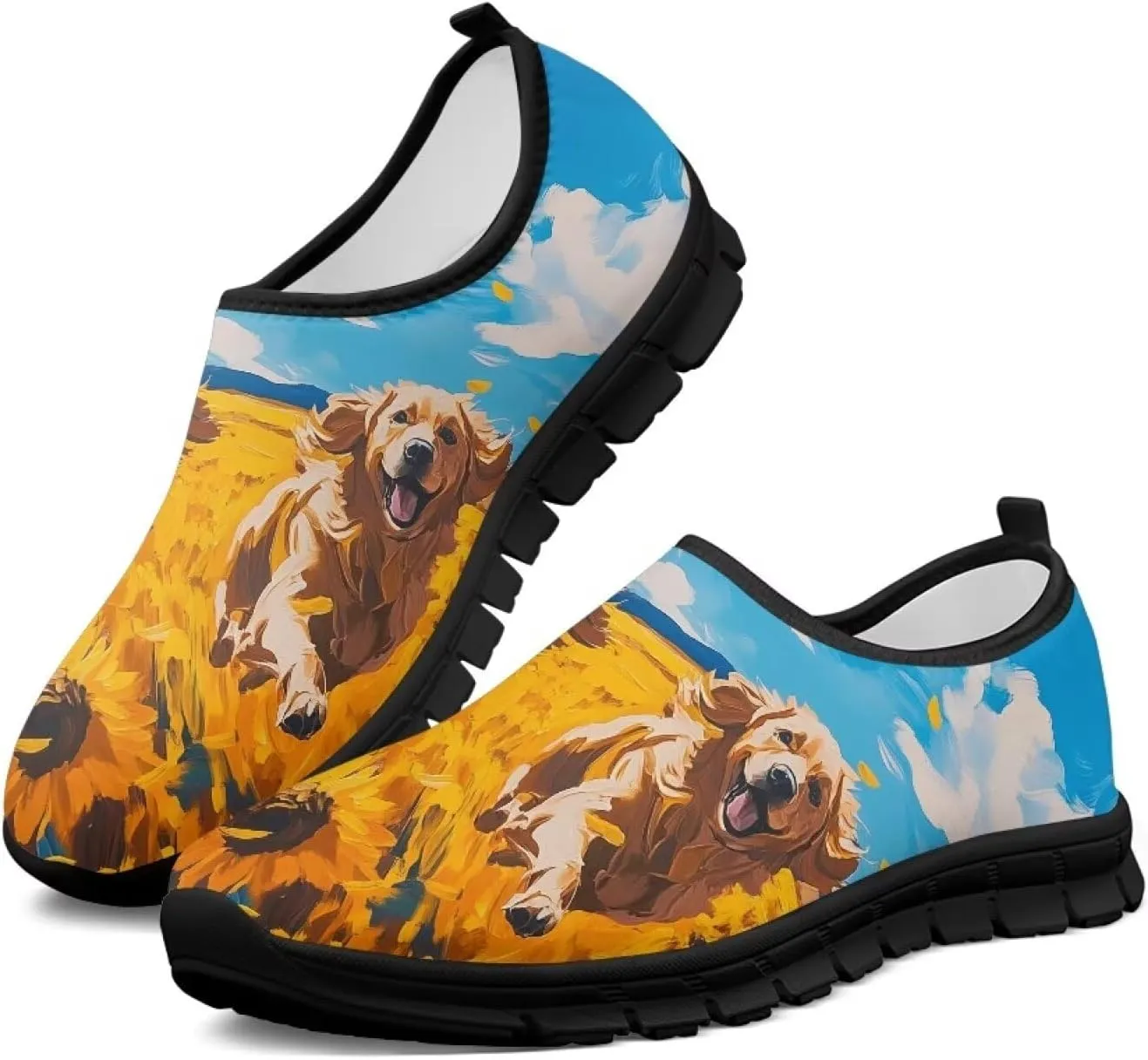 Animals Sneaker for Women Casual Low Top Lightweight Loafer Slip On Breathable Walking Sneaker for Women US 5.5-11.5