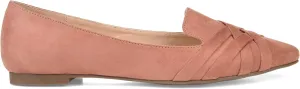 Brinley Co. Womens Pointed Toe Flat Blush, 8 Regular US
