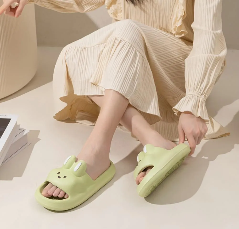 Cartoon Duck Slippers Slides for Women Men Cute Cloud Slides Slipper Unisex Animals Beach Slippers Lightweight Summer Shoes
