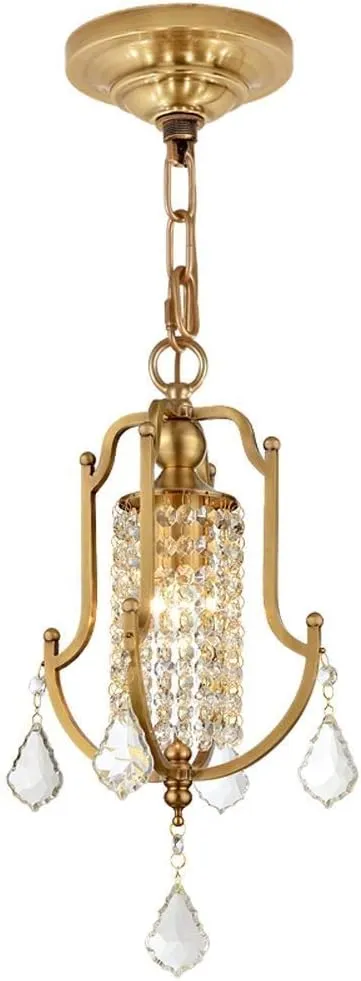 Country Chaner Pure Copper Romantic Villa Living Room Dining Room Drop Light Simple Ceiling Lamp E14 Edison Fixtures
