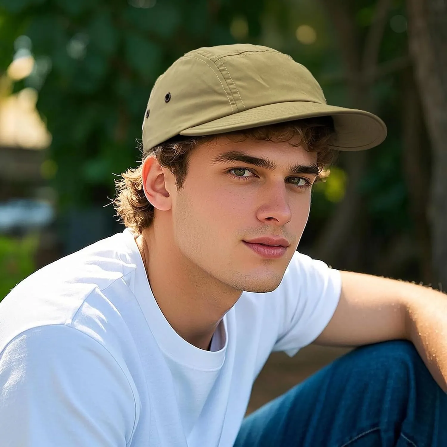Croogo 5 Panel Hats Cooling Baseball Cap Flat Brim Hats for Men Quick Dry Trucker Hat Camper Cap UPF50  Sun Hats