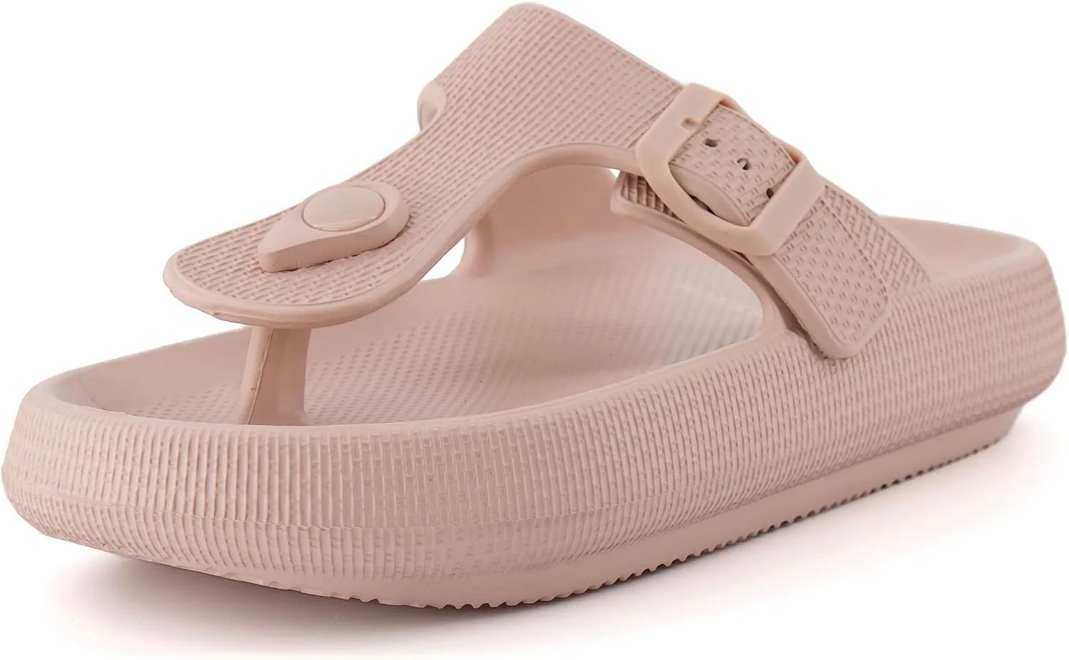 CUSHIONAIRE Women's Flo thong recovery cloud pool slide sandal with  Comfort