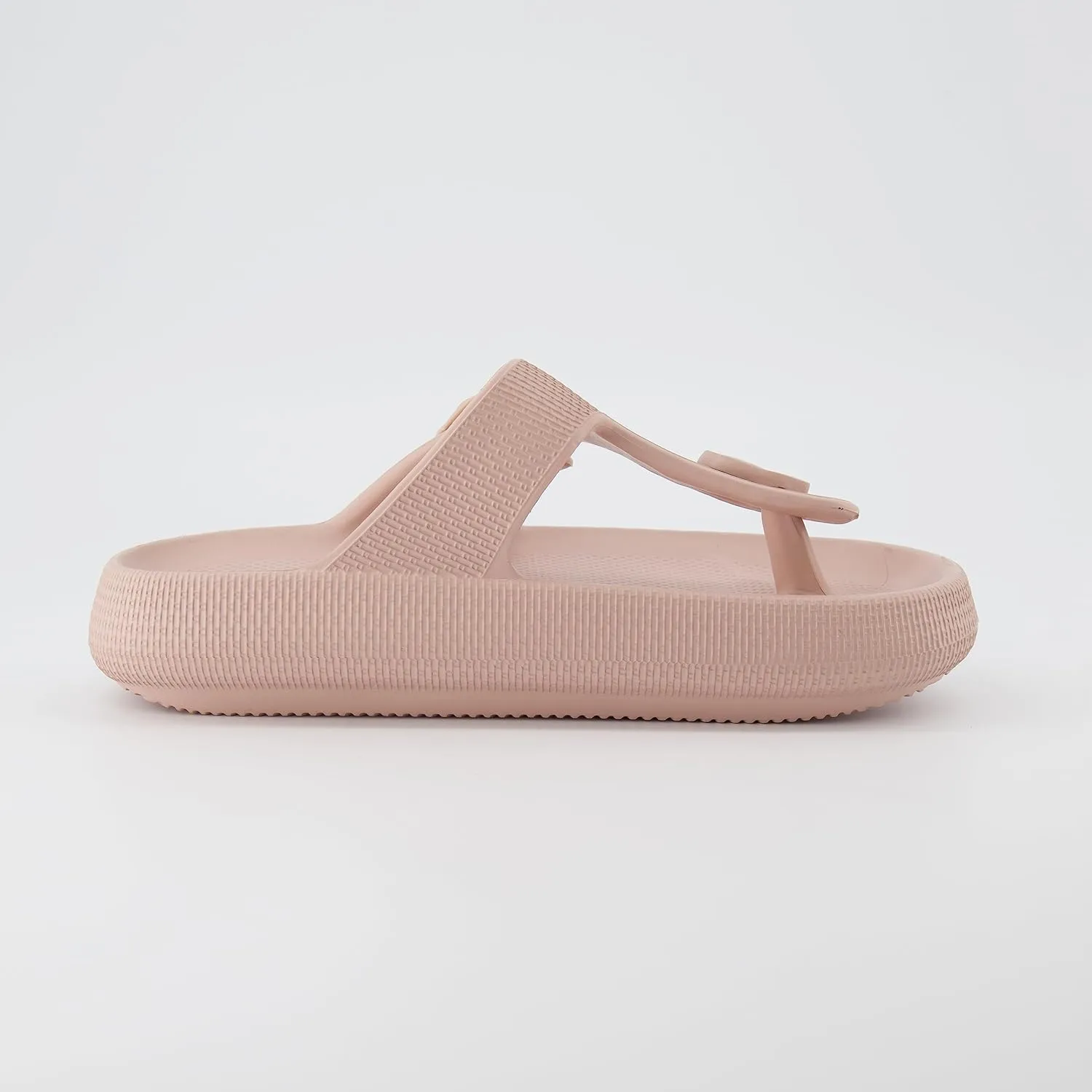 CUSHIONAIRE Women's Flo thong recovery cloud pool slide sandal with  Comfort