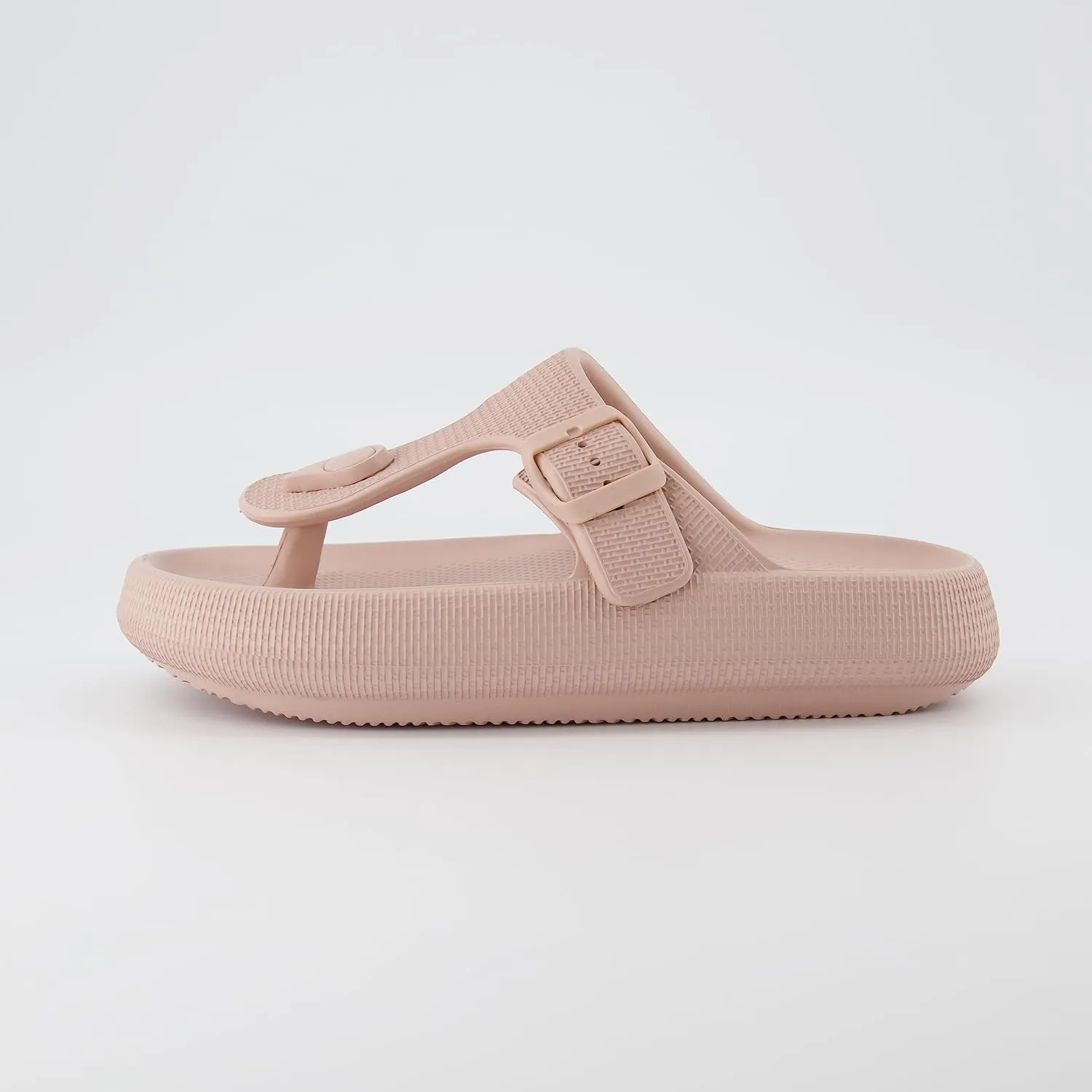 CUSHIONAIRE Women's Flo thong recovery cloud pool slide sandal with  Comfort
