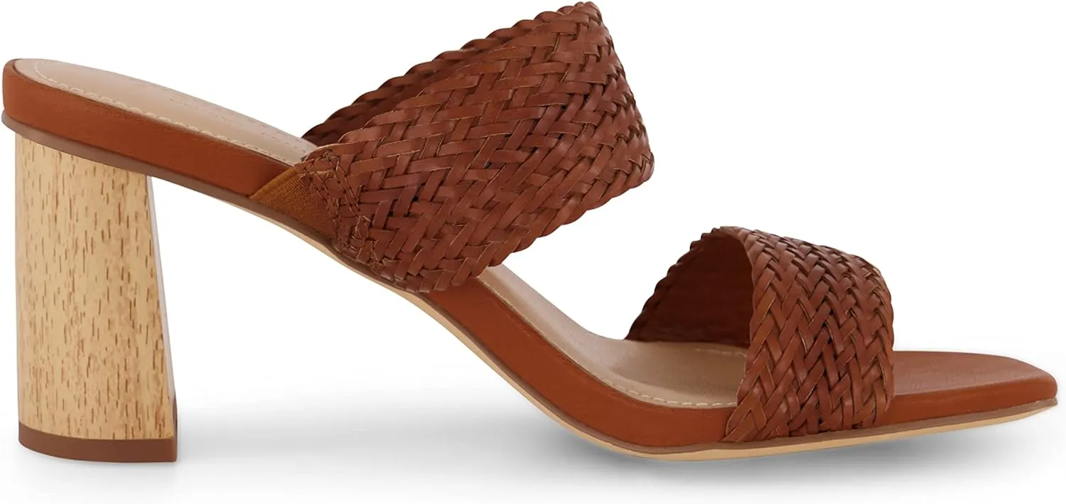 CUSHIONAIRE Women's Ilya woven heel sandal  Memory Foam