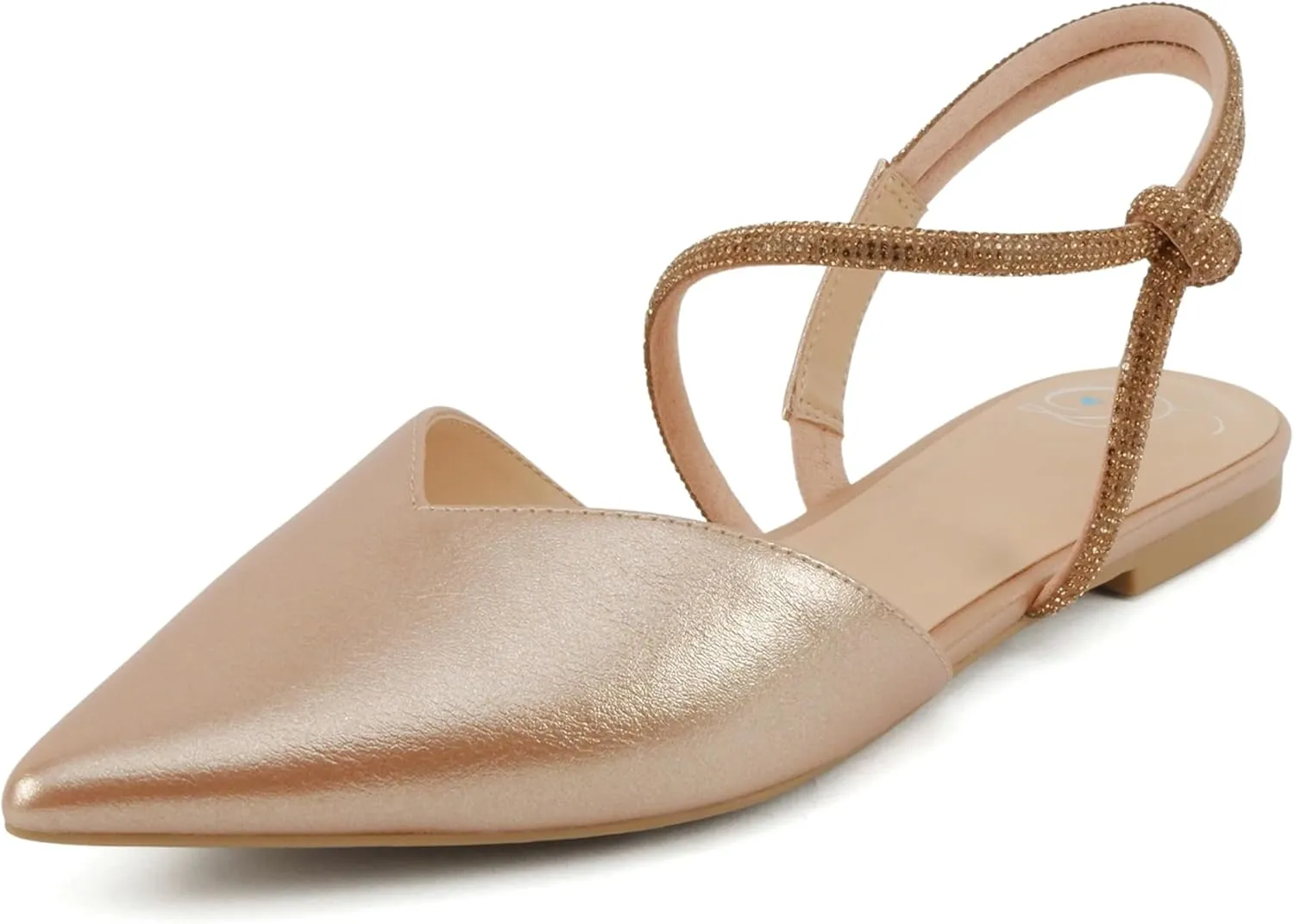 Delicious Victoria ~ Women Pointed Toe Slingback Flat Bridal Dress Pumps