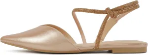 Delicious Victoria ~ Women Pointed Toe Slingback Flat Bridal Dress Pumps
