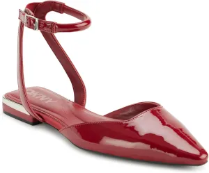 DKNY Women's Cacia Pointed Toe Ballet Flat with Ankle Strap Mule