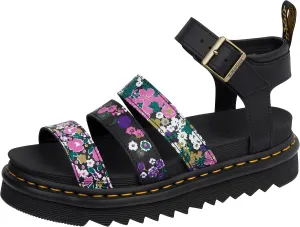 Dr. Martens Women's Blaire Fisherman Sandal, Black Hydro Print, 6