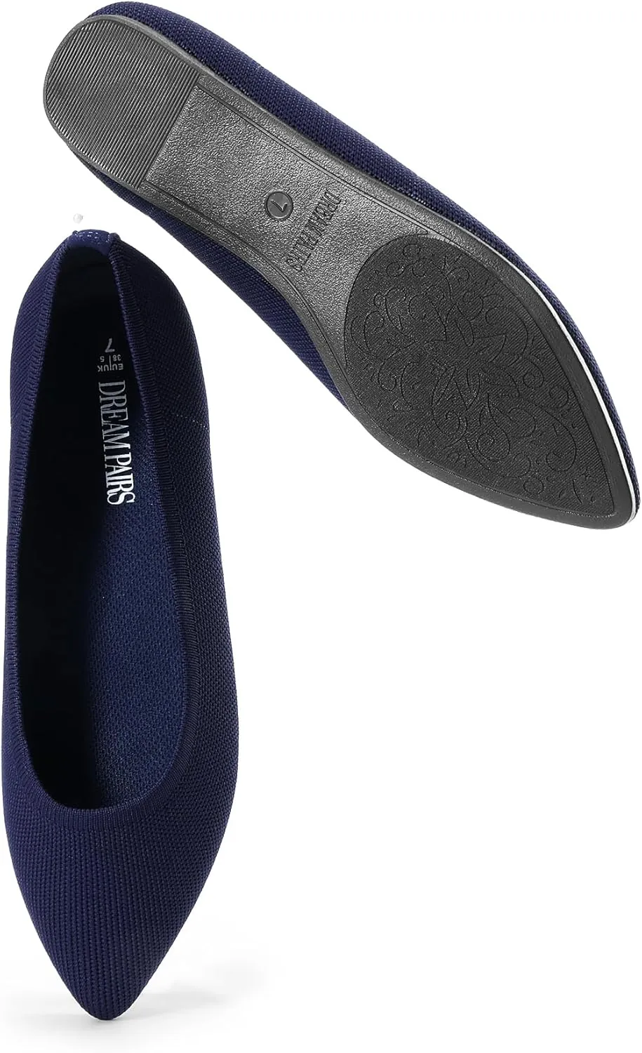 DREAM PAIRS Women's Dress Pointed Toe Flats Ballet Comfort Soft Slip On Casual Flat Shoes for Work Office Business