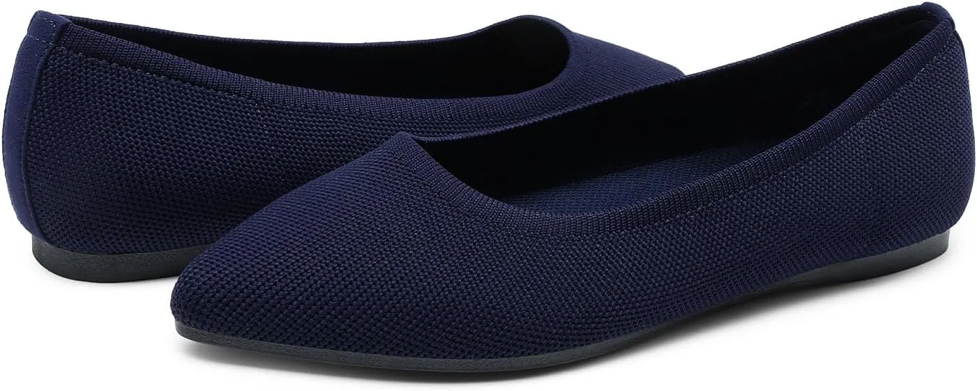 DREAM PAIRS Women's Dress Pointed Toe Flats Ballet Comfort Soft Slip On Casual Flat Shoes for Work Office Business