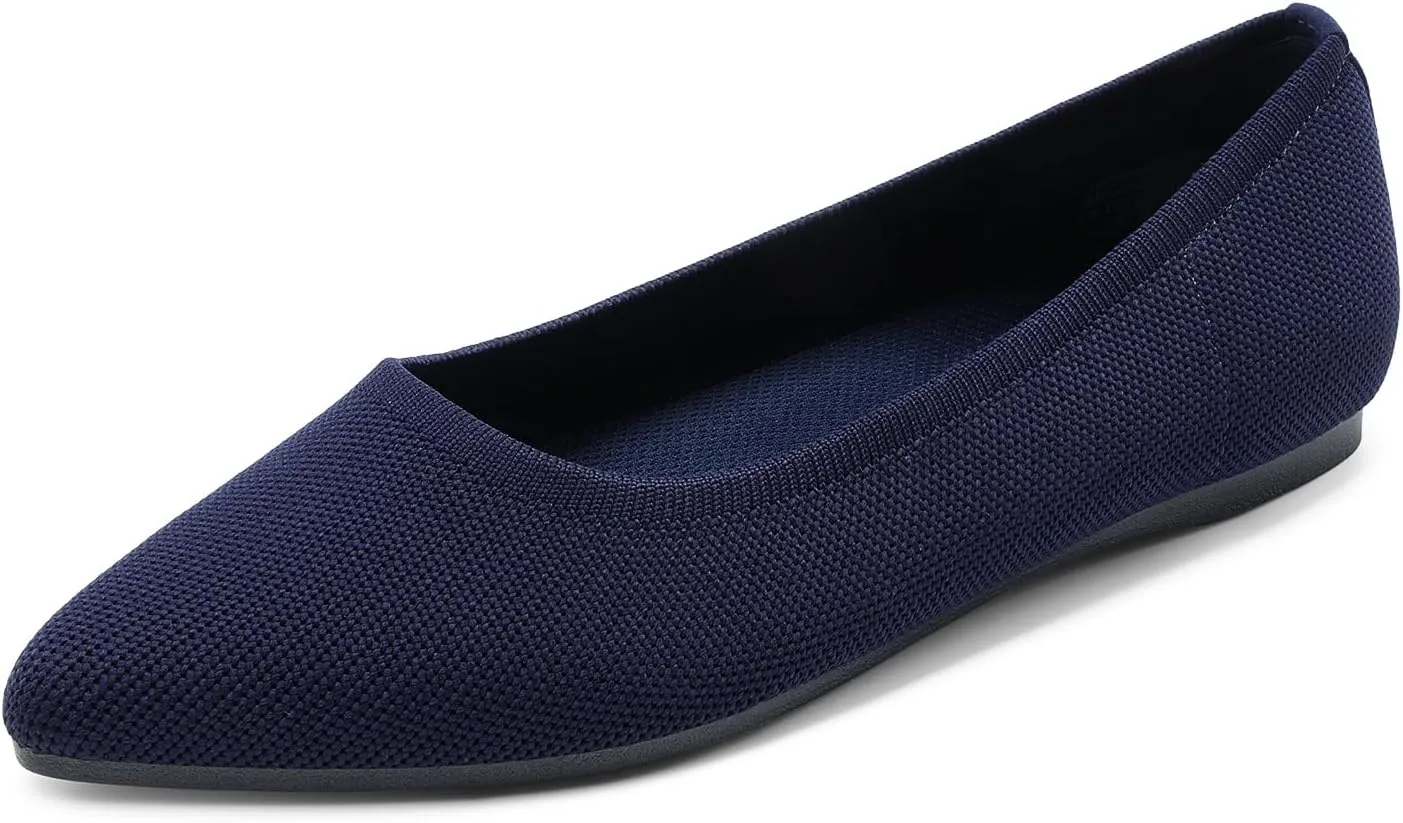 DREAM PAIRS Women's Dress Pointed Toe Flats Ballet Comfort Soft Slip On Casual Flat Shoes for Work Office Business