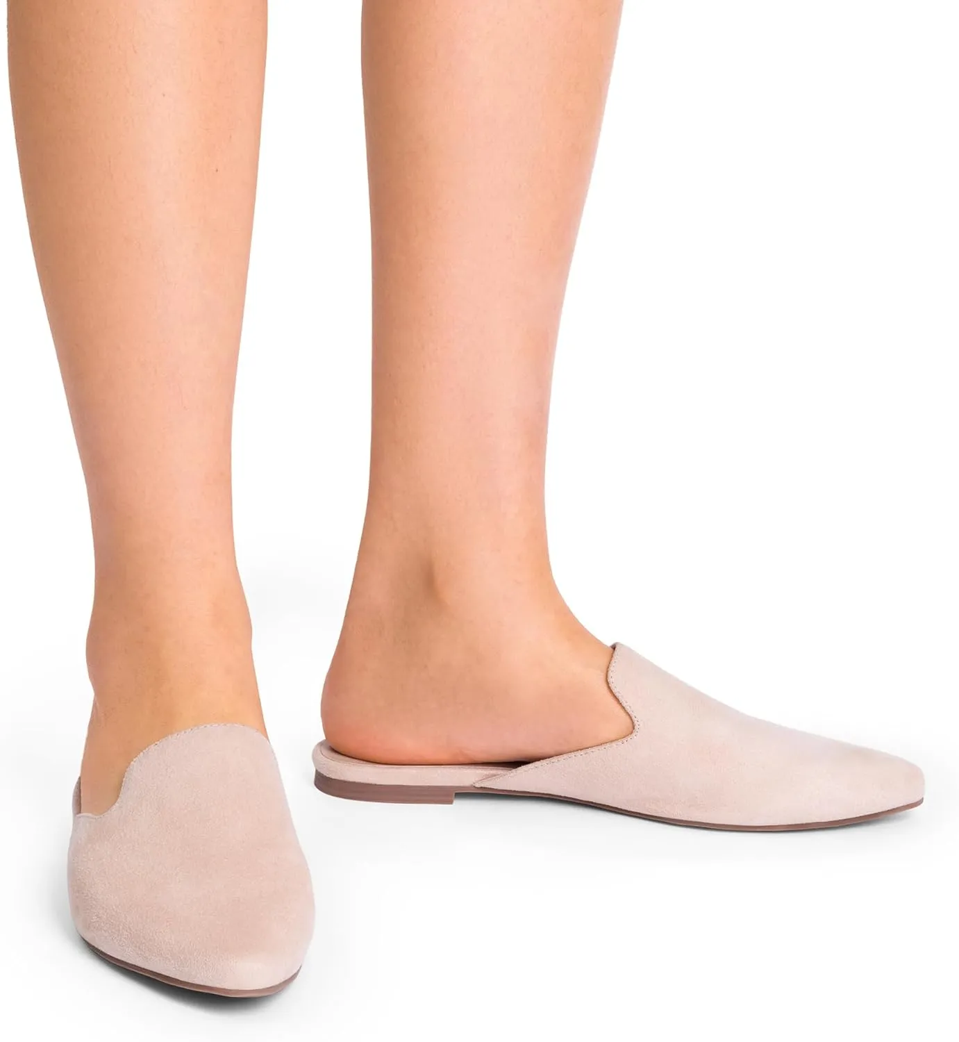 DREAM PAIRS Women's Flat Mules Pointed Toe Backless Loafer Shoes