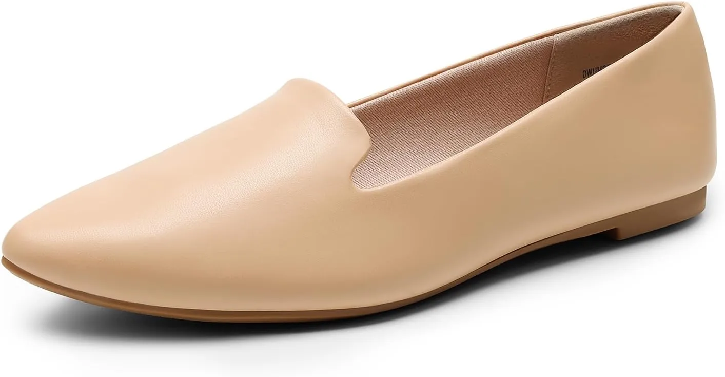 DREAM PAIRS Women's Flats, Pointed Toe Slip-On Dressy Flat Shoes, Comfortable Business Casual Dress Shoes for Office Work