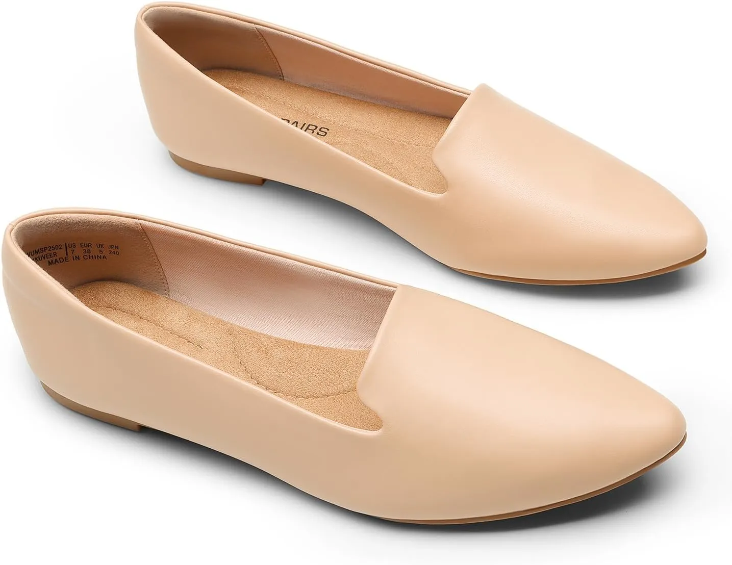 DREAM PAIRS Women's Flats, Pointed Toe Slip-On Dressy Flat Shoes, Comfortable Business Casual Dress Shoes for Office Work