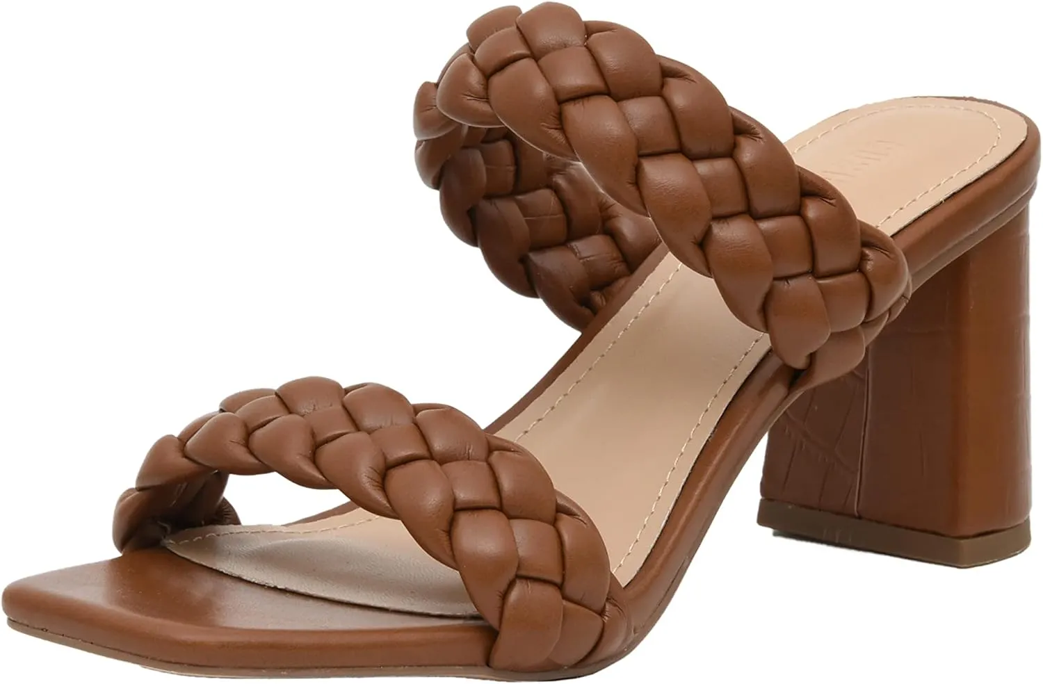 Dunes   CUSHIONAIRE Technology Women's Iris braided Heel Sandal  Memory Foam and Wide Widths Available