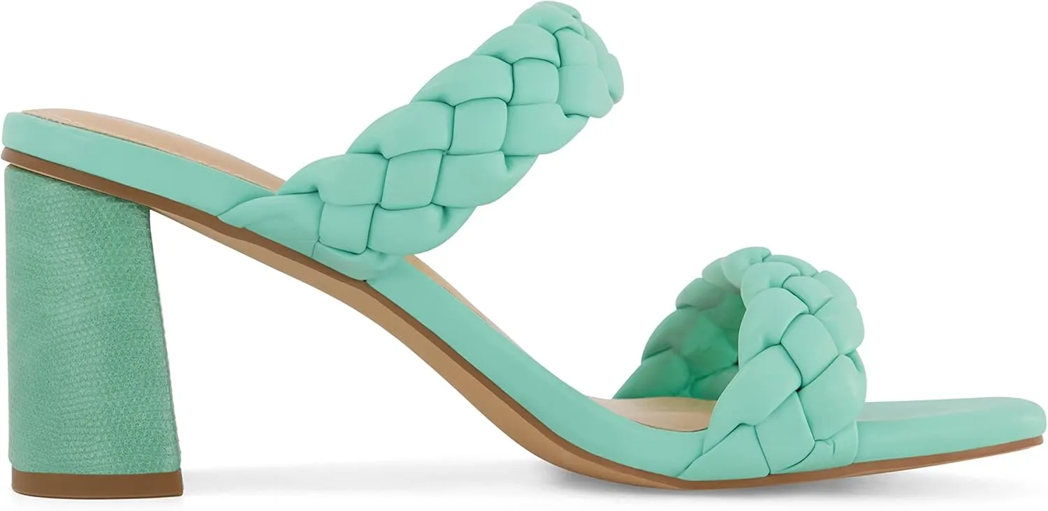 Dunes   CUSHIONAIRE Technology Women's Iris braided Heel Sandal  Memory Foam and Wide Widths Available