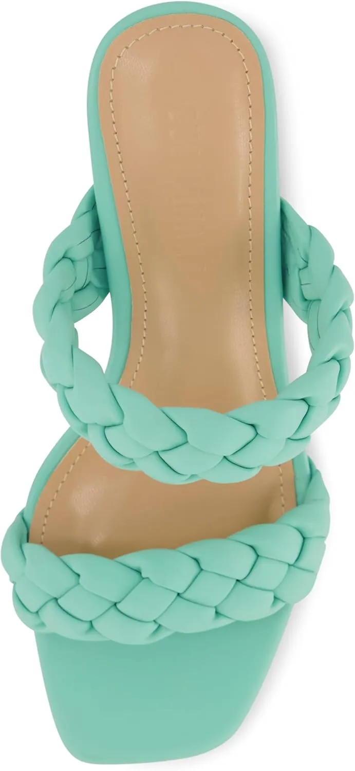 Dunes   CUSHIONAIRE Technology Women's Iris braided Heel Sandal  Memory Foam and Wide Widths Available
