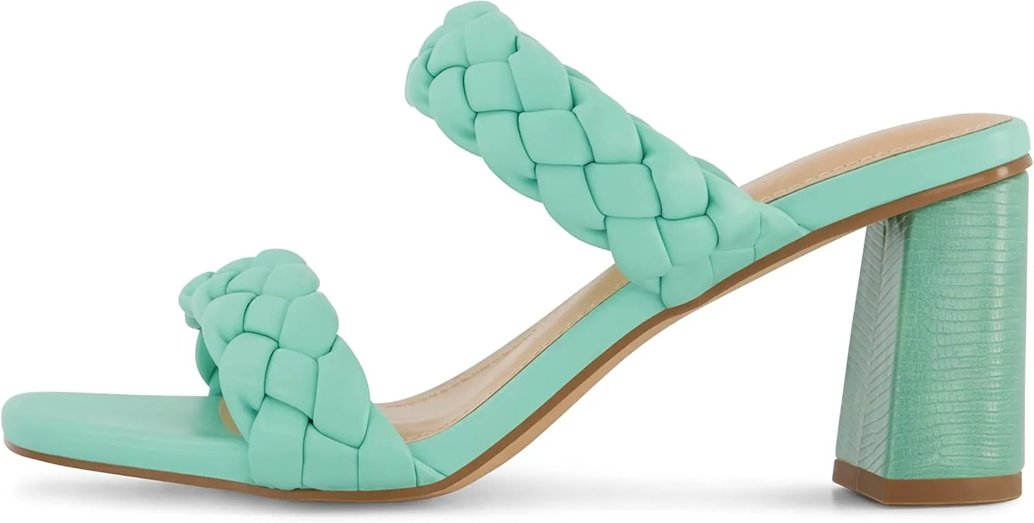 Dunes   CUSHIONAIRE Technology Women's Iris braided Heel Sandal  Memory Foam and Wide Widths Available