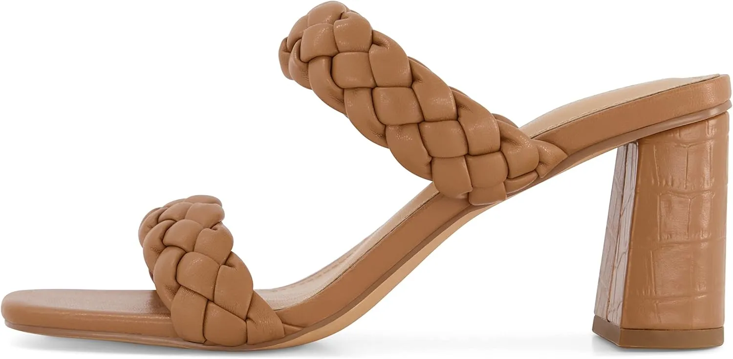 Dunes   CUSHIONAIRE Technology Women's Iris braided Heel Sandal  Memory Foam and Wide Widths Available