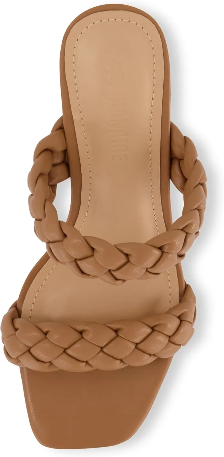 Dunes   CUSHIONAIRE Technology Women's Iris braided Heel Sandal  Memory Foam and Wide Widths Available