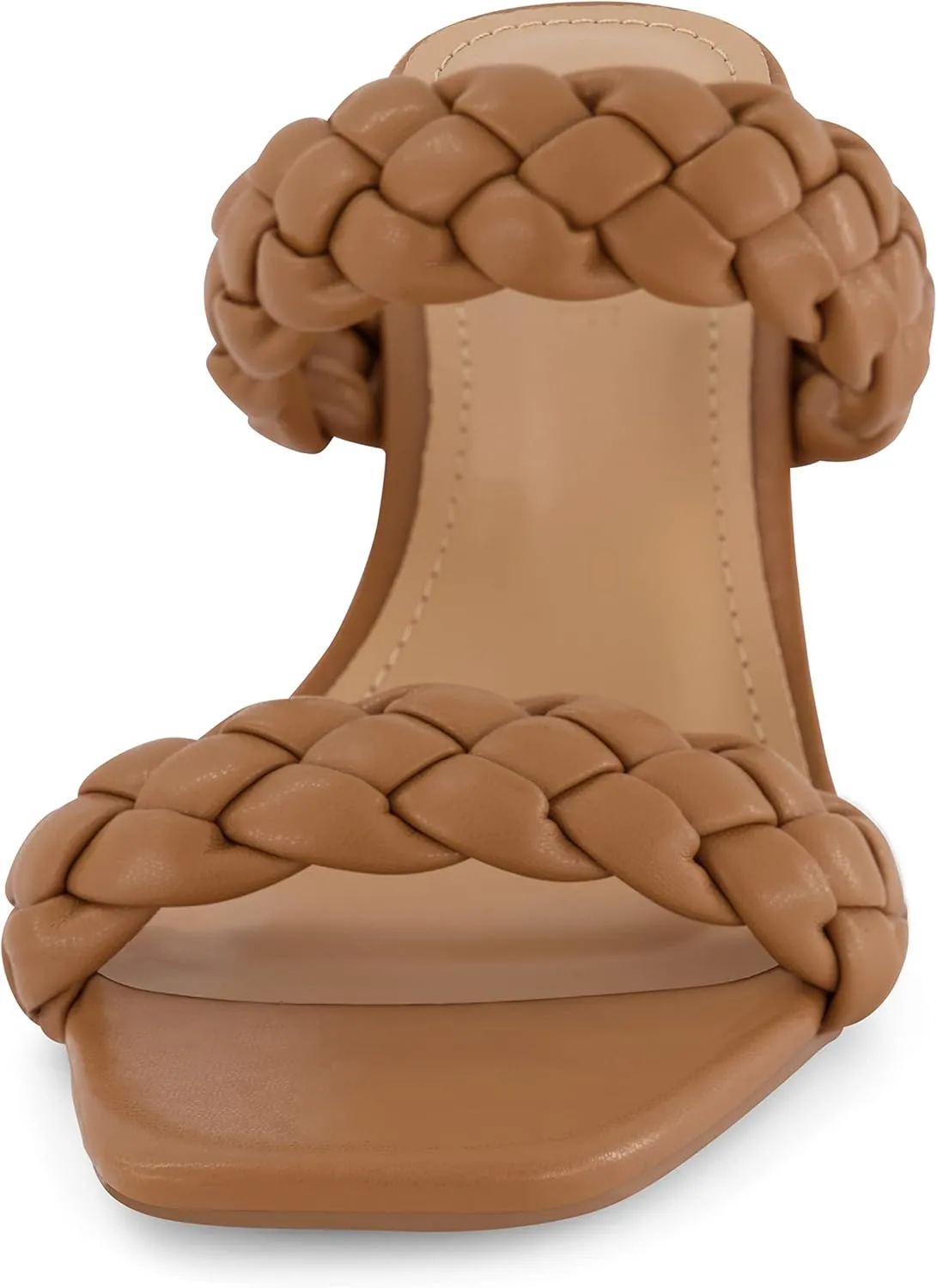 Dunes   CUSHIONAIRE Technology Women's Iris braided Heel Sandal  Memory Foam and Wide Widths Available