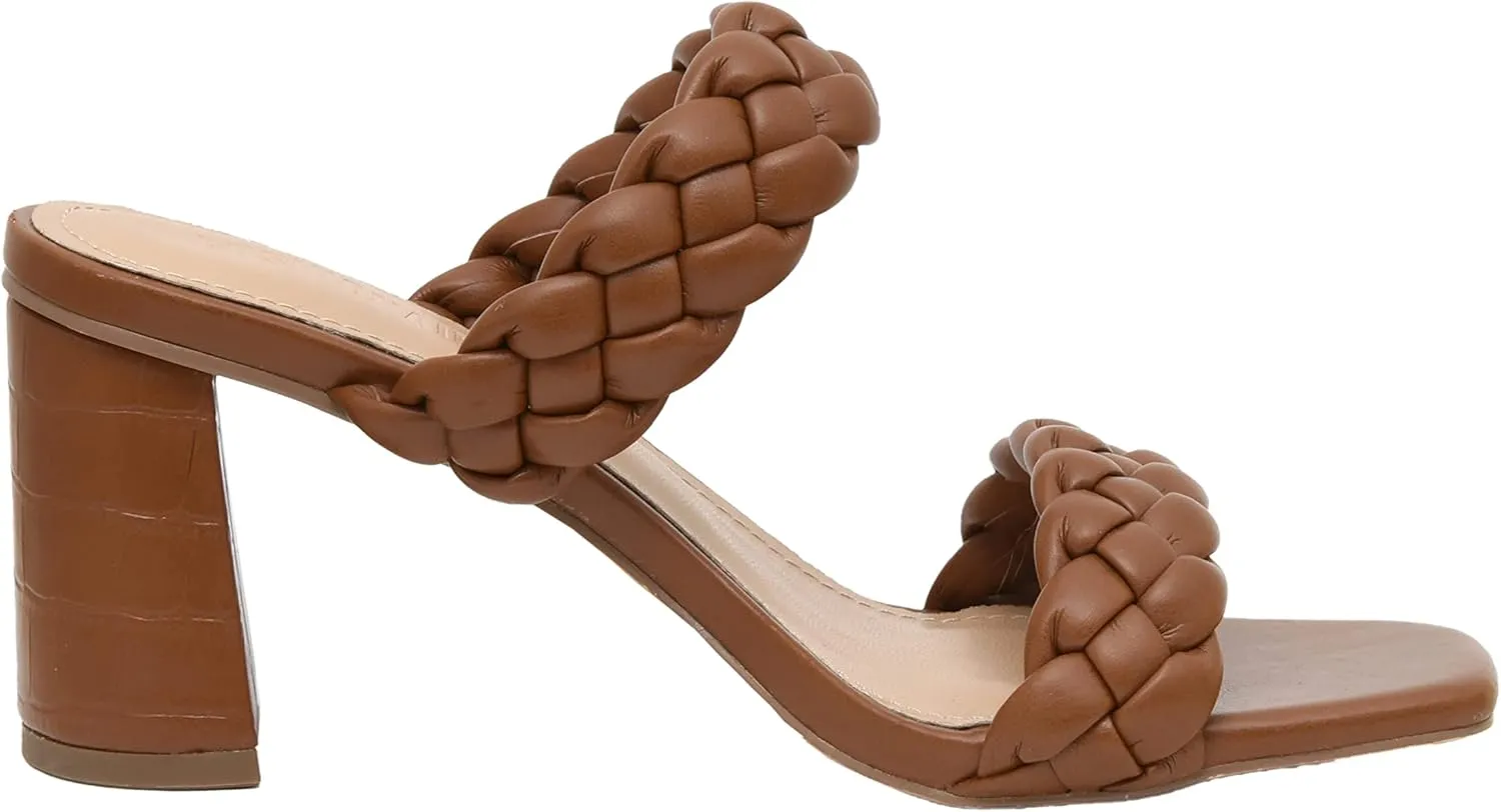 Dunes   CUSHIONAIRE Technology Women's Iris braided Heel Sandal  Memory Foam and Wide Widths Available