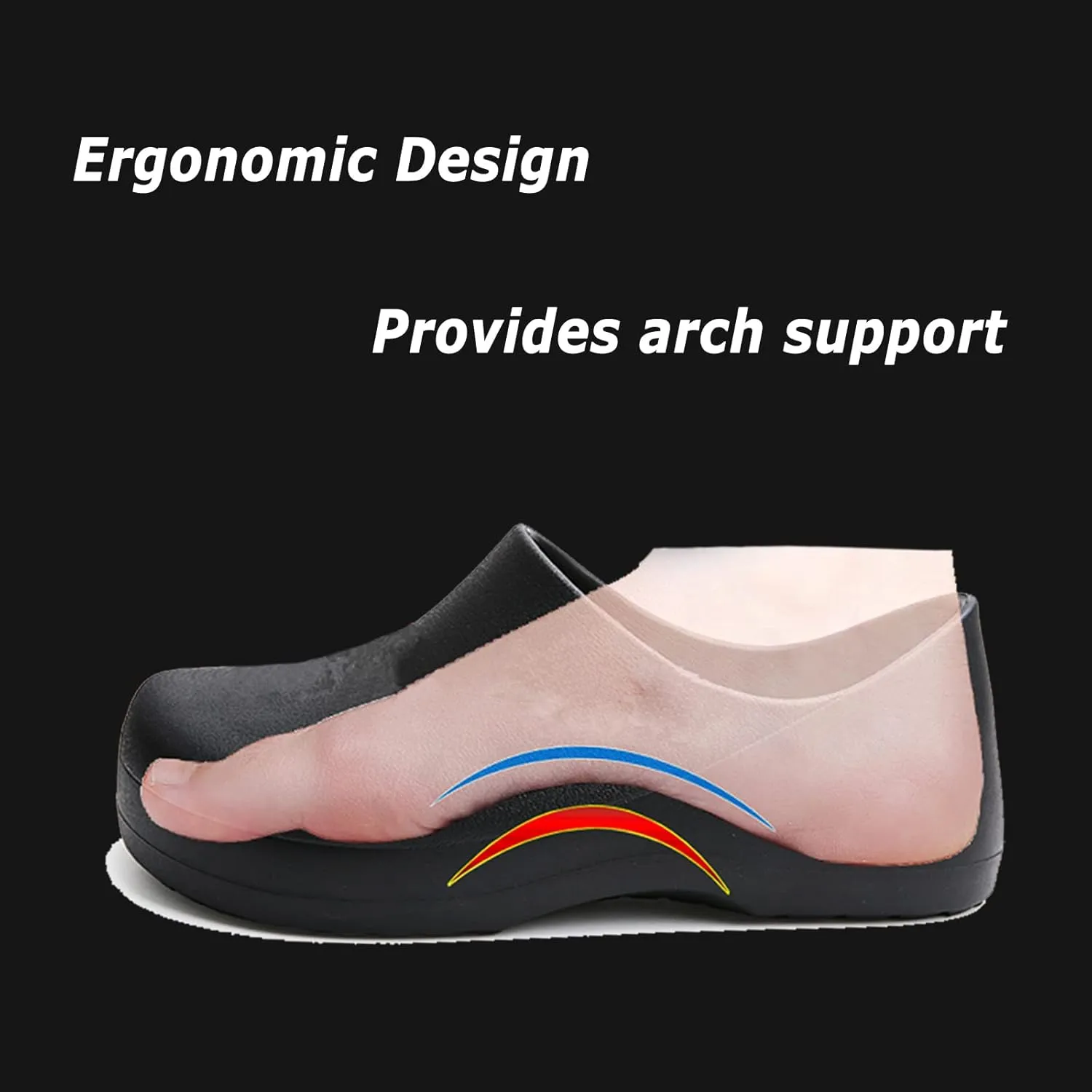 Eliogn Men's and Women's Slip-Resistant Work Shoes Professional Oil Water Resistant Nursing Chef Shoes