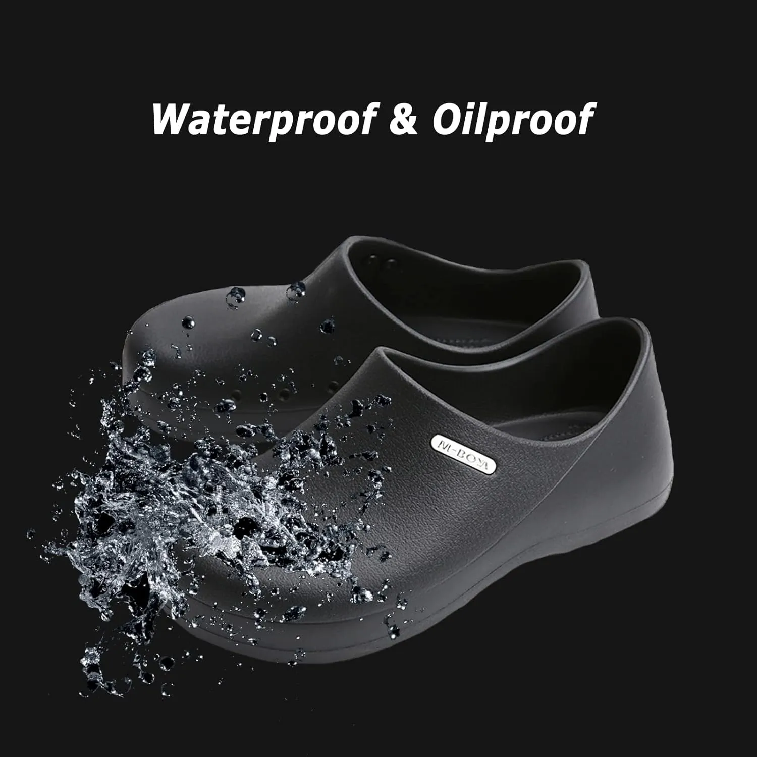 Eliogn Men's and Women's Slip-Resistant Work Shoes Professional Oil Water Resistant Nursing Chef Shoes