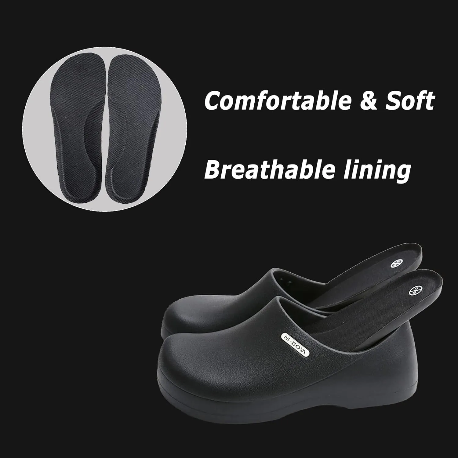 Eliogn Men's and Women's Slip-Resistant Work Shoes Professional Oil Water Resistant Nursing Chef Shoes