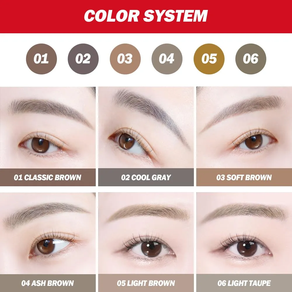Espoir The Brow Balance Pencil #5 Light Brown | Eye Brow Pencil Quick and Easy to Draw without Clumping with Slim Triangle Shape| A Detailed and Rich Eyebrow Texture | Korean Eyebrow Makeup