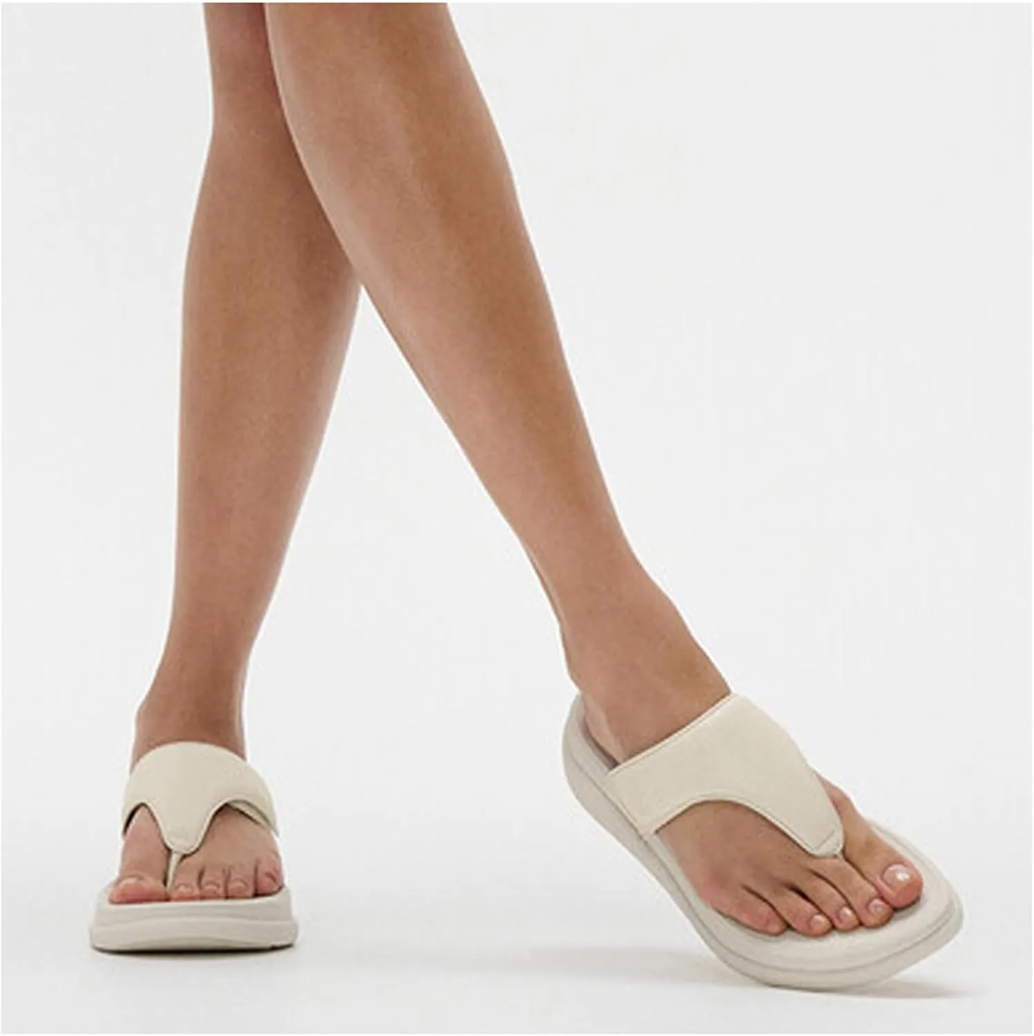 FitFlop Women's F-Mode Go Adjustable Flatform Toe-Post Sandals Wedge