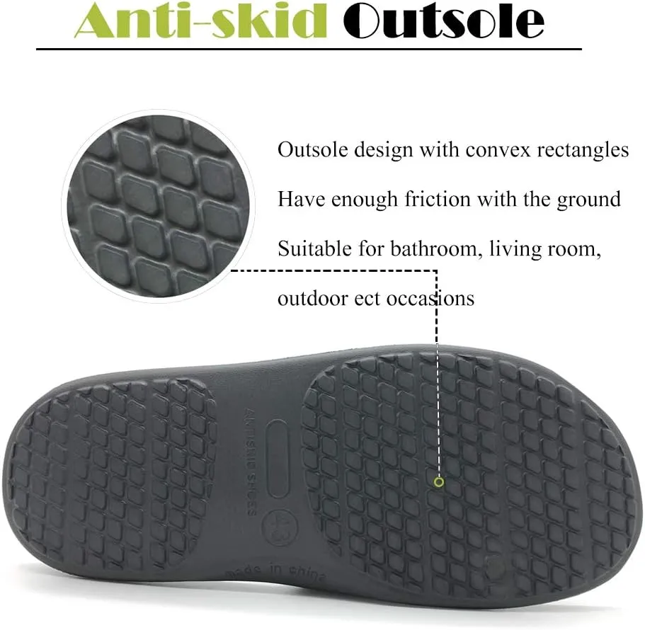 FUNKYMONKEY Mens Bathroom Shower Slippers Indoor Home Beach Non Slip Sandal