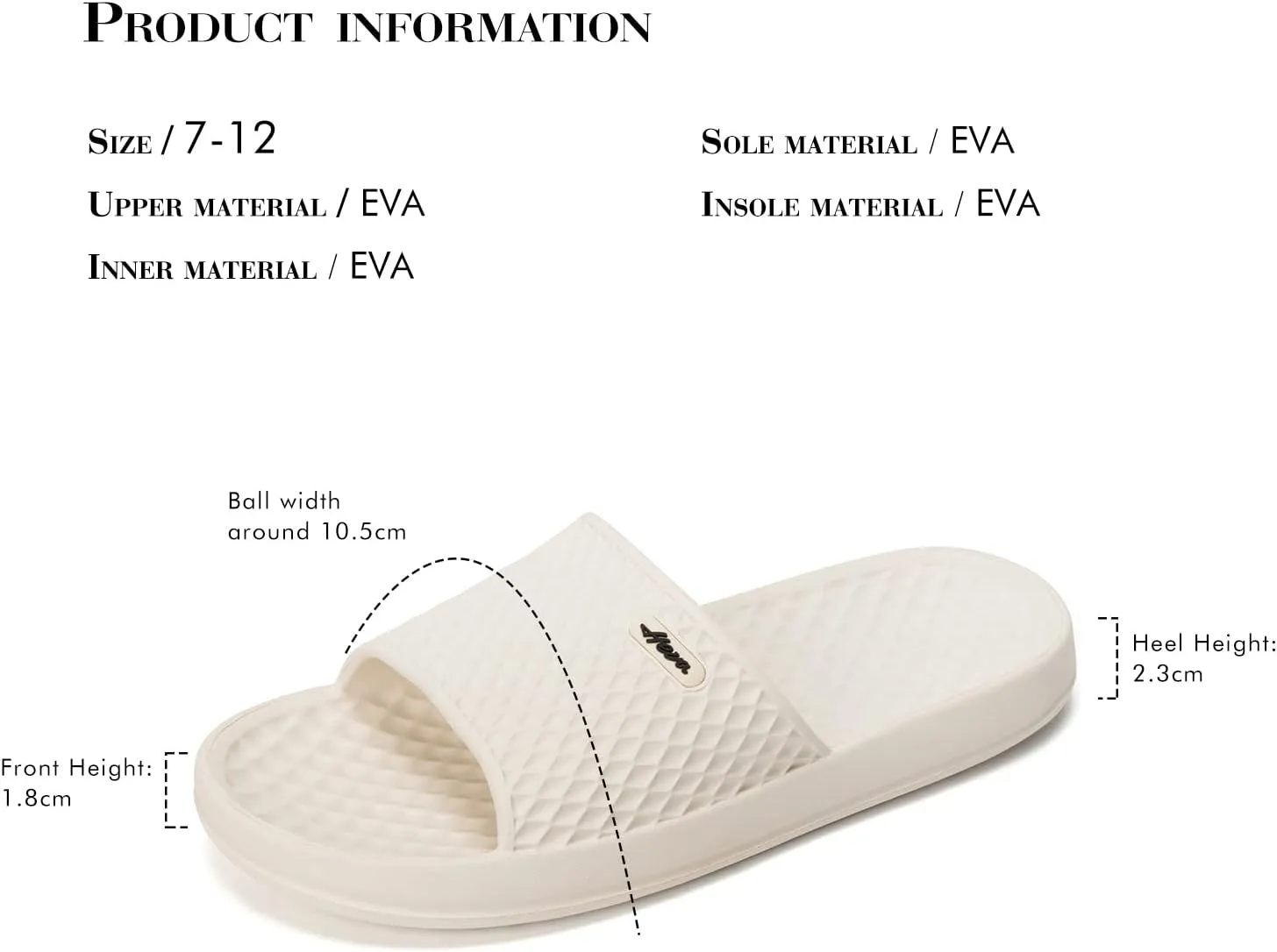 FUNKYMONKEY Mens Bathroom Shower Slippers Indoor Home Beach Non Slip Sandal