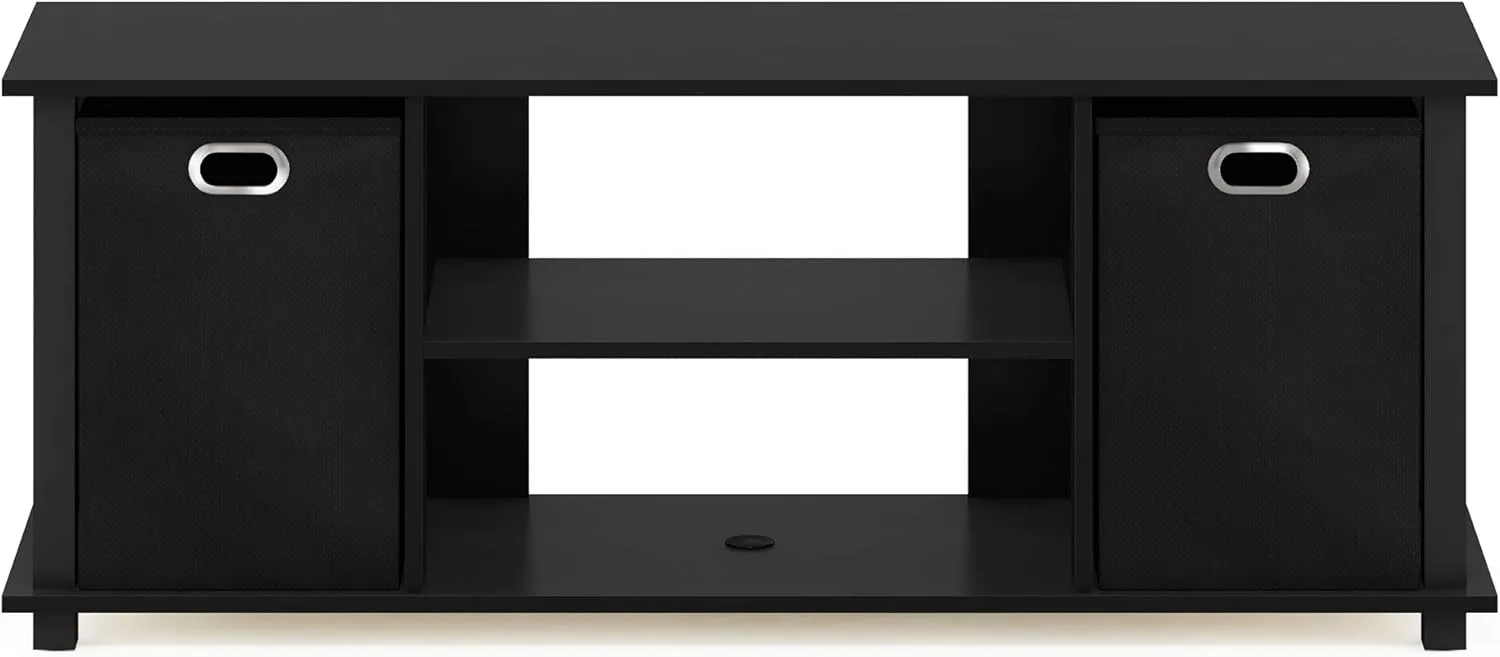 Furinno Econ Entertainment Center, Black/Black
