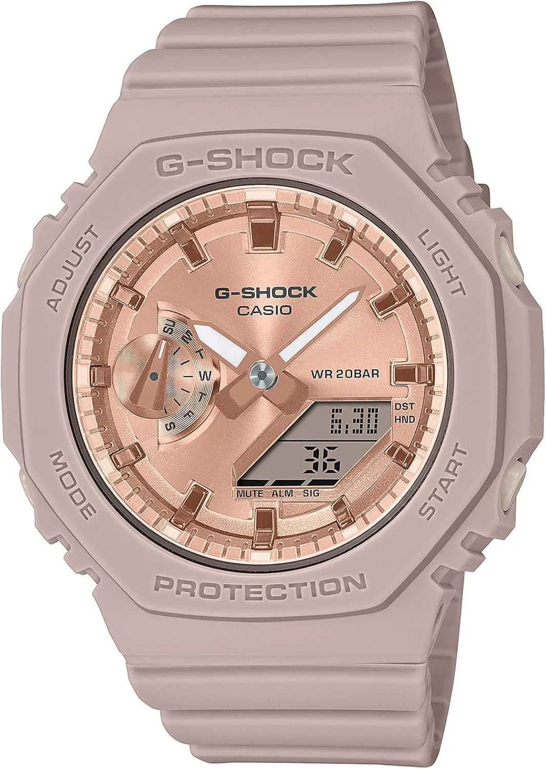 G-Shock Casio New Womens Rose Gold 2100 Series GMAS2100MD-4A