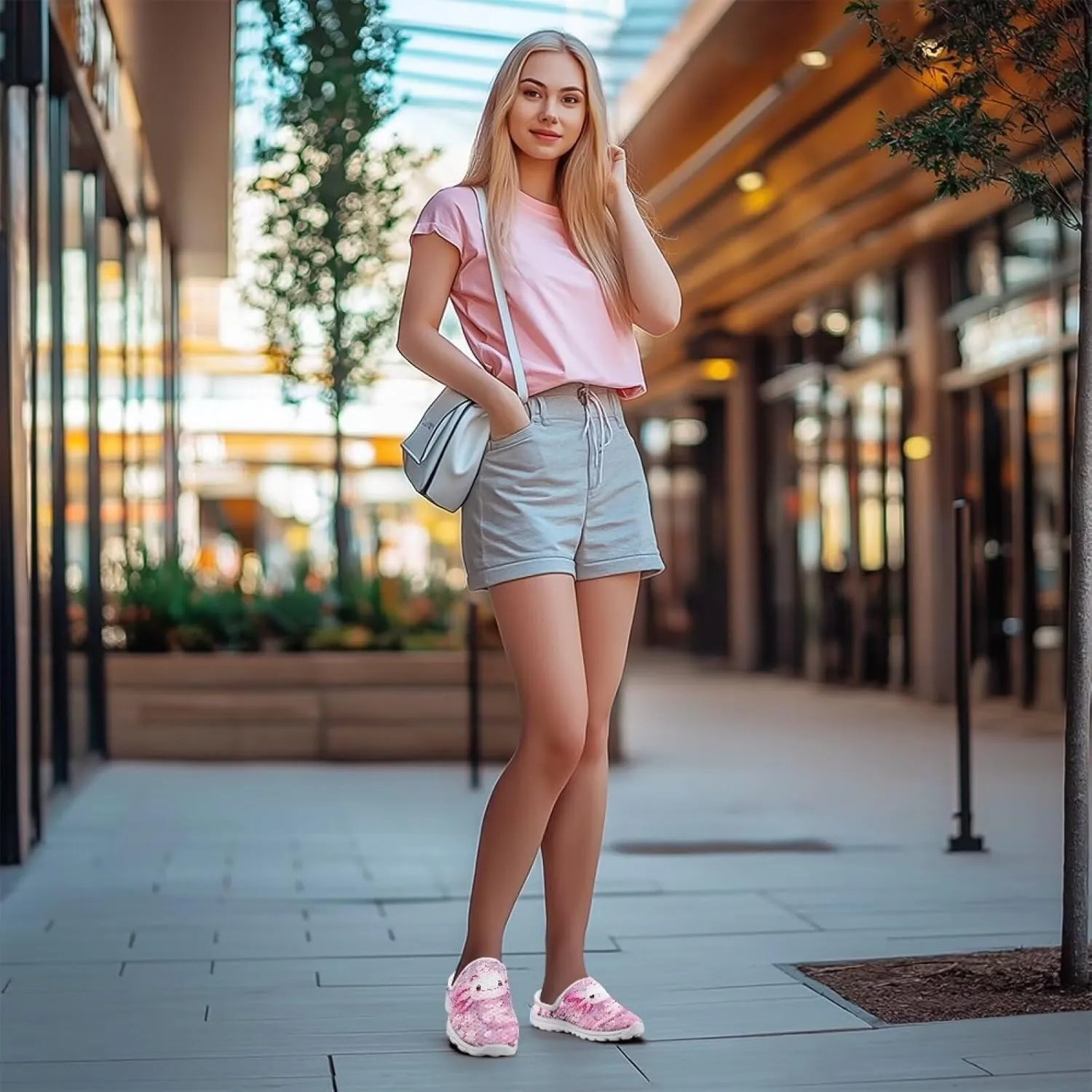 GOSTONG Mules for Women Lightweight Slip on Mule Backless Sneakers Breathable Mesh Walking Shoes for Garden Outdoors Size 6-13.5