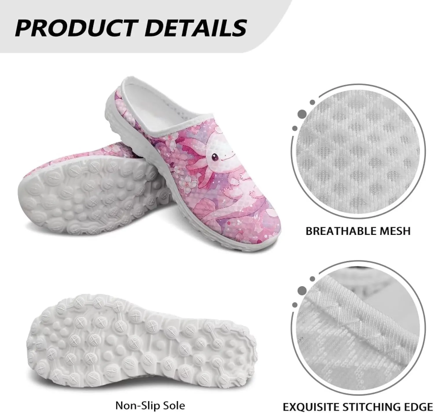 GOSTONG Mules for Women Lightweight Slip on Mule Backless Sneakers Breathable Mesh Walking Shoes for Garden Outdoors Size 6-13.5