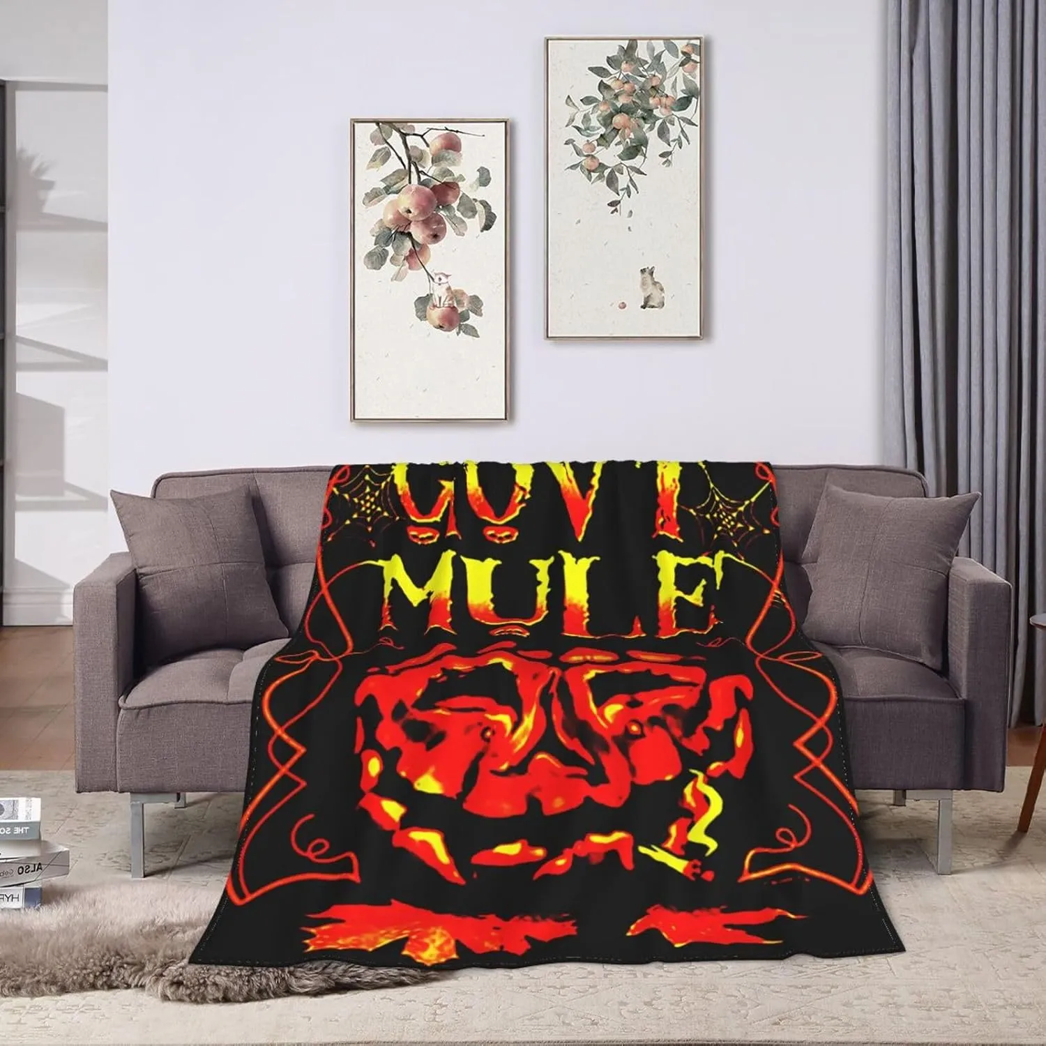 Gov't Rock Mule Band Blanket Throw Air Conditioning Blankets Lightweight Soft for Couch Bed 50"x40"