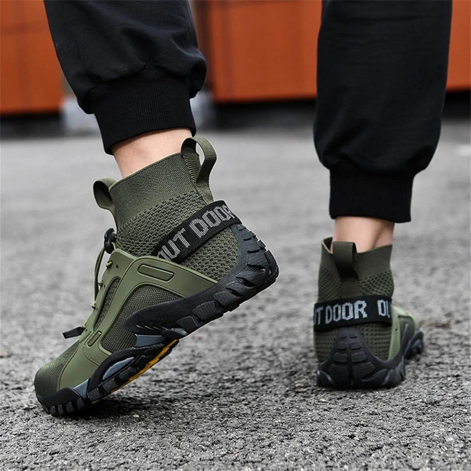 Hbeylia Men's Hiking Shoes Breathable Mesh Air High Top Blade Non-Slip Walking Climbing Trekking Sneakers Knit Lightweight Backpacking Running Trailing Outdoor Sport Shoes For Men