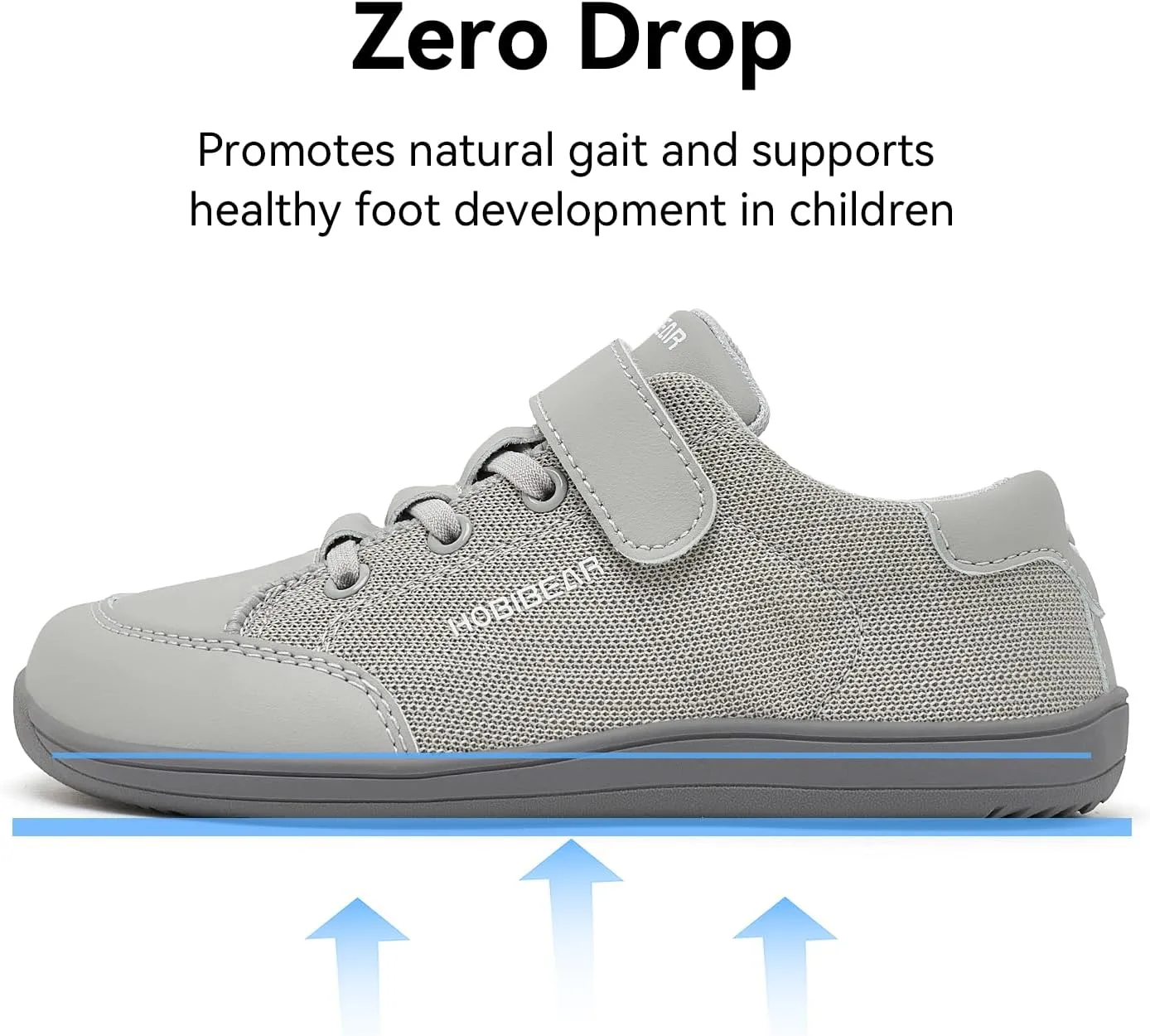HOBIBEAR Kids Barefoot Shoes Wide Toe Box Zero Drop First Walk for Toddler Little Big Kid Boys Girls Sneaker