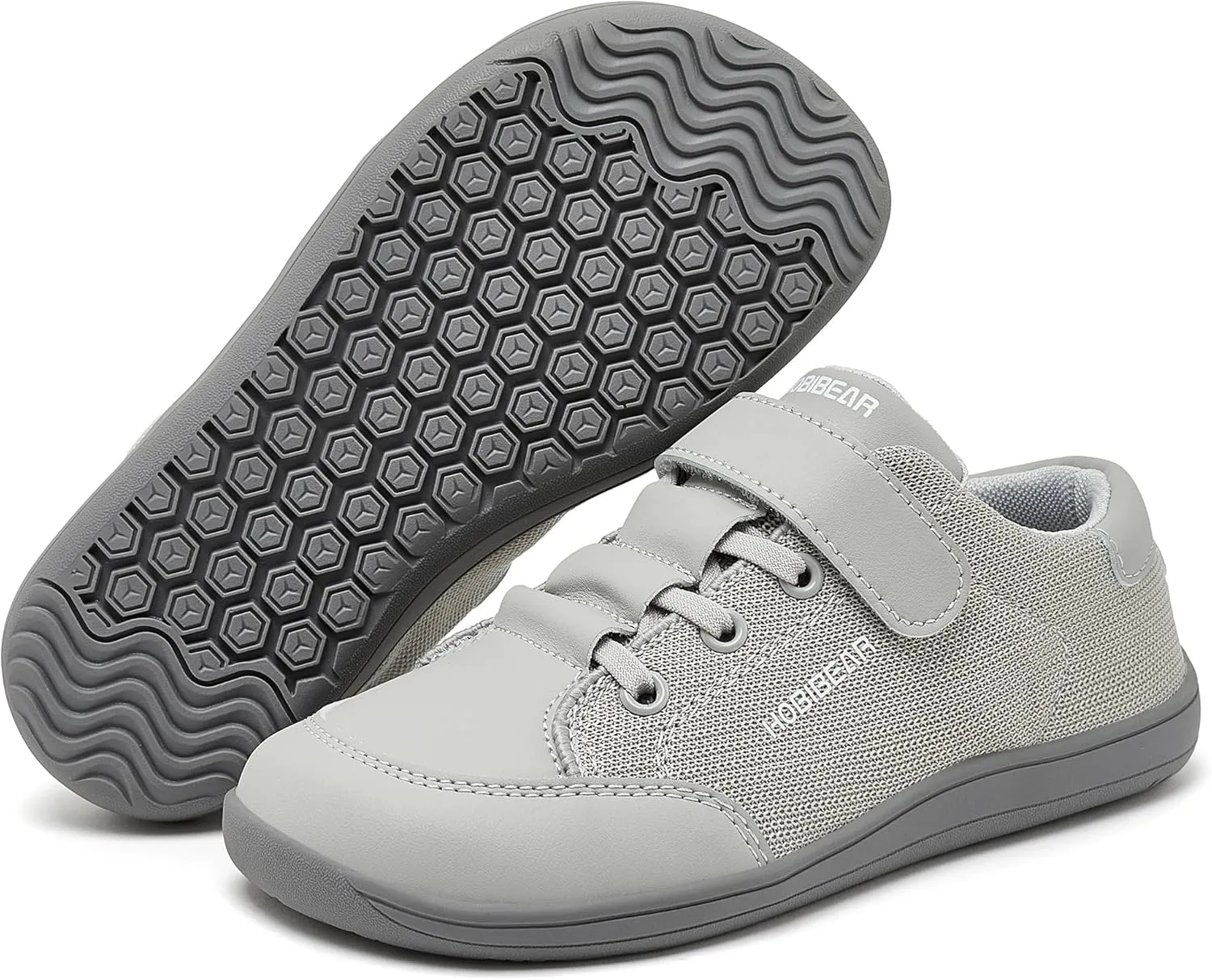HOBIBEAR Kids Barefoot Shoes Wide Toe Box Zero Drop First Walk for Toddler Little Big Kid Boys Girls Sneaker
