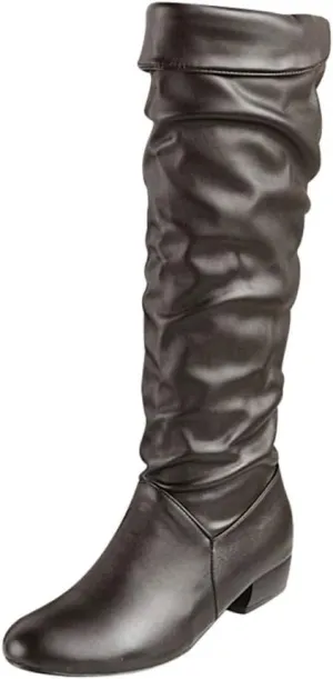 Knee High Boots Flat Leather Women White Winter Snow Boots Fur Lined Warm Ankle Tall Black Western Boots Wide Calf Tall Black Dress Boots Wide Calf Heeled Brown Boots Knee Length