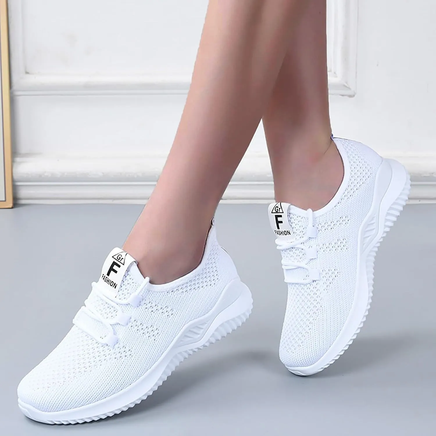 Kubbon Shoes for Women Lightweight Tennis Fashion Sneakers Slip On Casual Sneakers Sports Workout Gym Shoes Walking Running Shoe Comfortable Sneaker