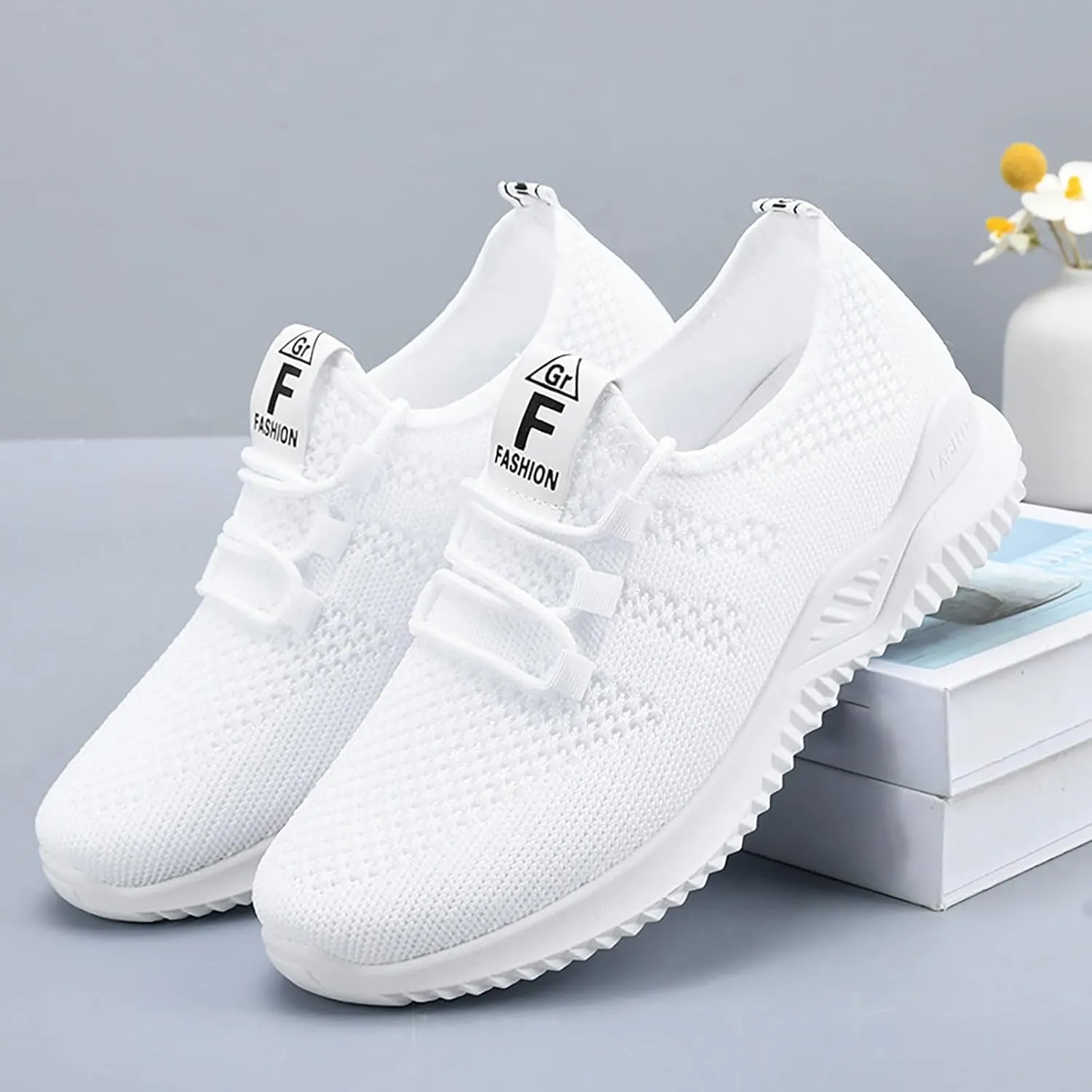Kubbon Shoes for Women Lightweight Tennis Fashion Sneakers Slip On Casual Sneakers Sports Workout Gym Shoes Walking Running Shoe Comfortable Sneaker