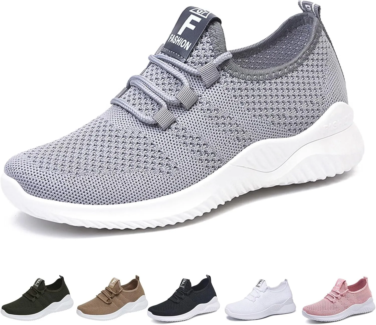 Kubbon Shoes for Women Lightweight Tennis Fashion Sneakers Slip On Casual Sneakers Sports Workout Gym Shoes Walking Running Shoe Comfortable Sneaker