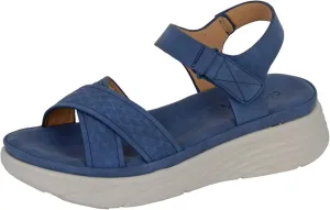 L291 KATIA Womens Cross Over Wedge Touch Fastening Sandal