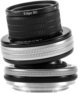 Lensbaby Quick Release LB-3U6C Composer pro II with Edge 80 Optic for Connecting Canon EF, Black